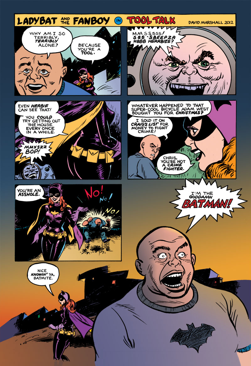 page 1 of Ladybat and the Fanboy in “Tool Talk&rdquo