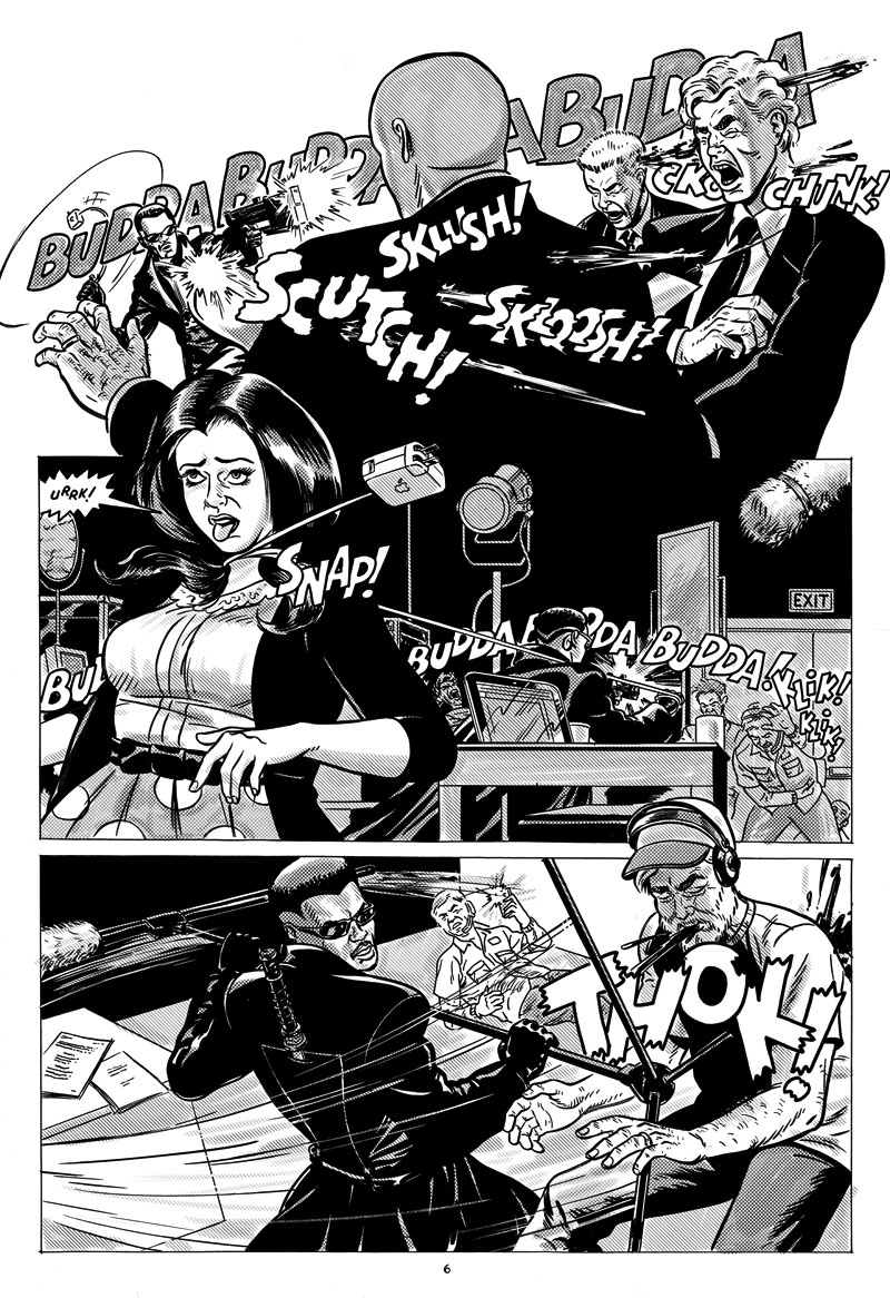 page 6 of my Blade Kills Twilight story, in black-and-white Duo-Shade