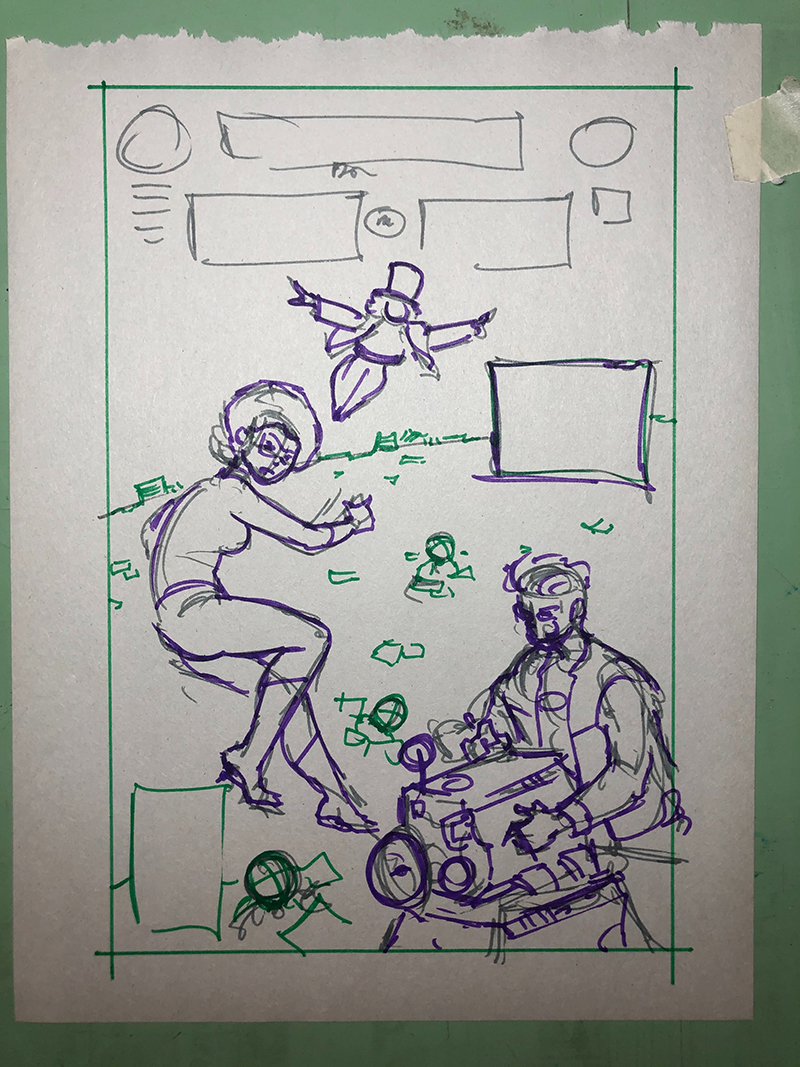 Thumbnail sketch for the cover of another campaign