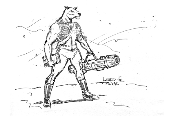 v4 character sketch of losko