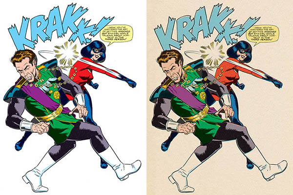 example of my Silver Age comic book art emulation
