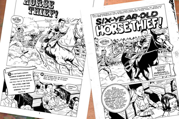 theme image of six-year-old horse thief dux vs. redux blog