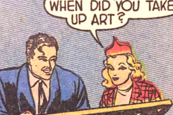 isolated comic book panel with color line screen