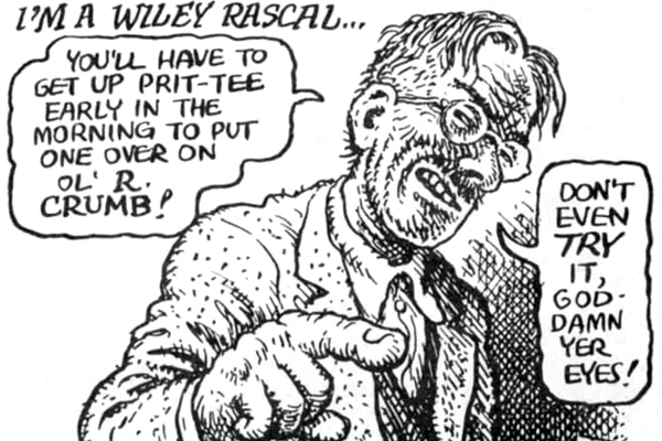 panel from R. Crumb comic book story 'dumb'